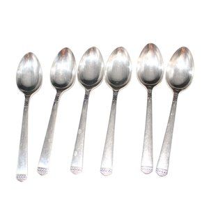 Set of 6 Spoons 1881 Rogers Oneida Surf Club Silverplate Flatware